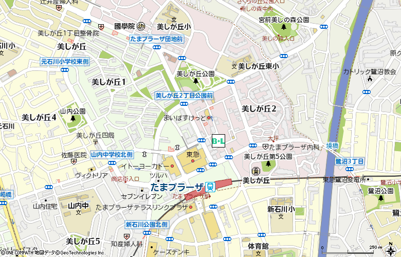 有限会社　栄友堂たまプラーザ店付近の地図